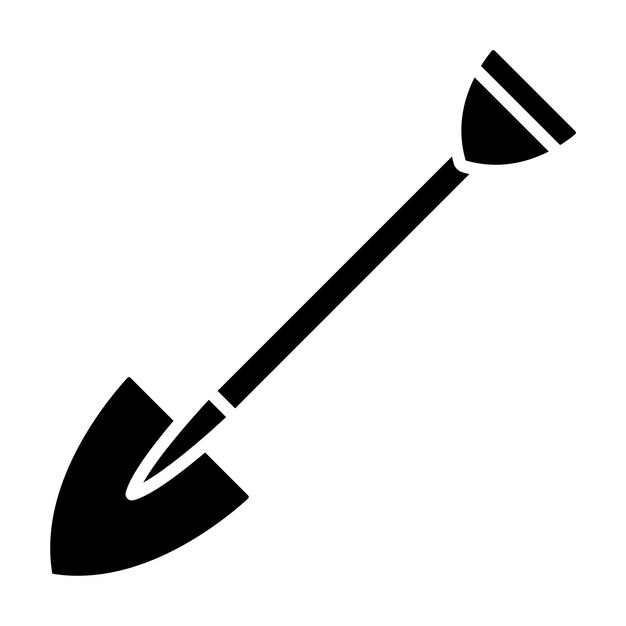 Estilo de la ilustración del vector de la pala