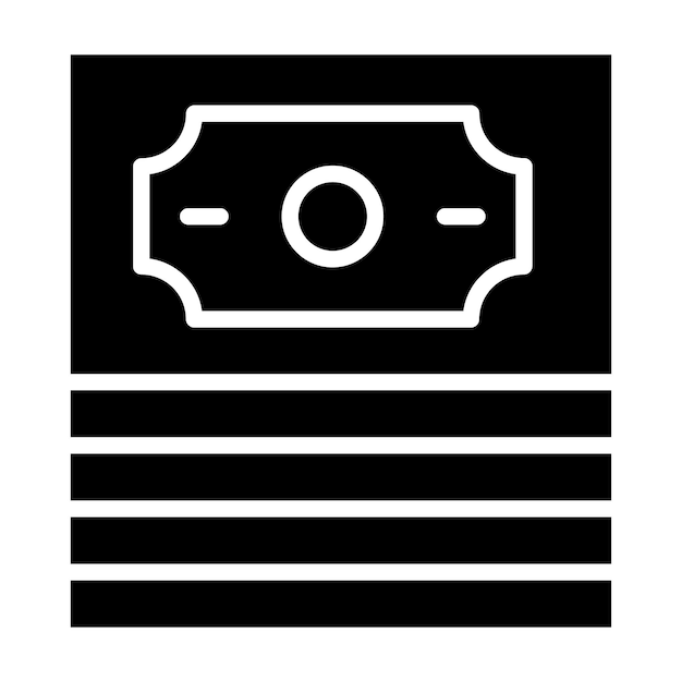 Estilo de la ilustración del vector del paquete de efectivo