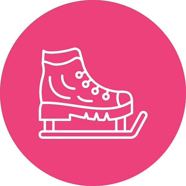 Estilo de ilustración del vector de patinaje sobre hielo