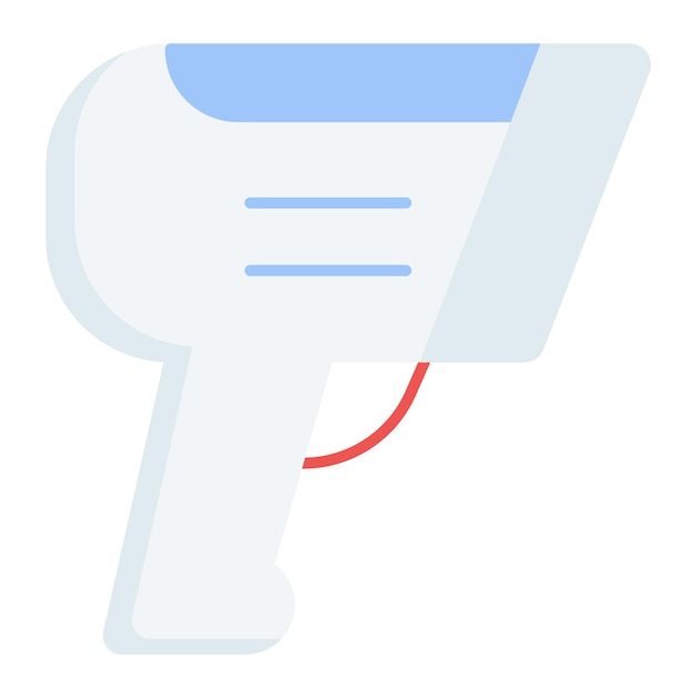 Estilo de ilustración del vector de la pistola del termómetro