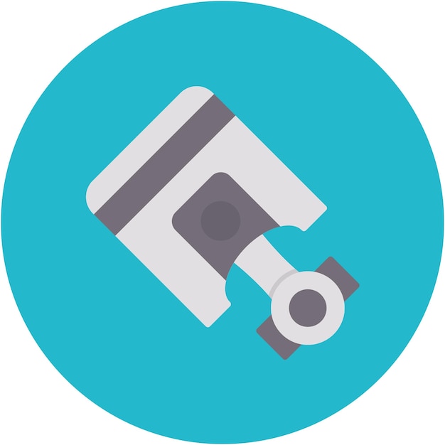 Estilo de ilustración del vector de pistón