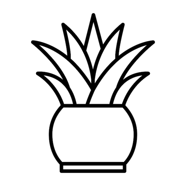 Estilo de ilustración del vector de la planta