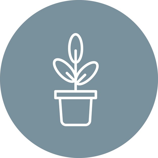 Estilo de ilustración del vector de la planta