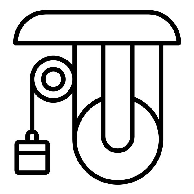 Estilo de la ilustración del vector de poleas