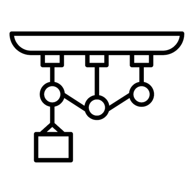 Estilo de la ilustración del vector de poleas