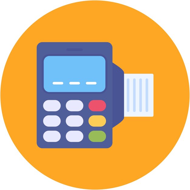 Estilo de ilustración del vector Pos de la terminal