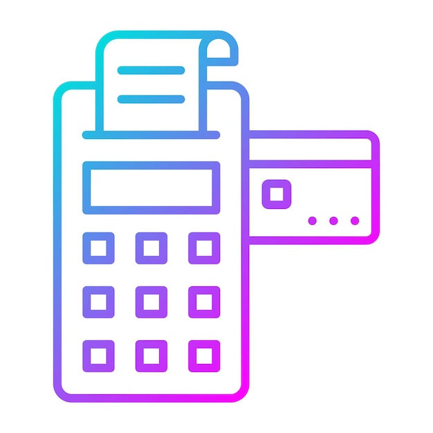 Estilo de ilustración del vector Pos de la terminal