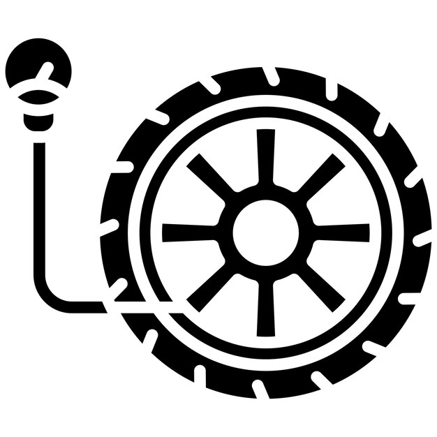 Estilo de ilustración del vector de presión de los neumáticos