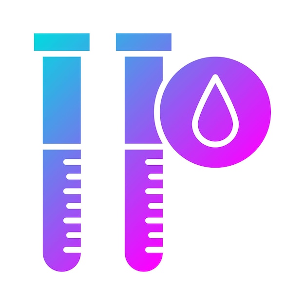 Estilo de la ilustración del vector de la prueba de sangre