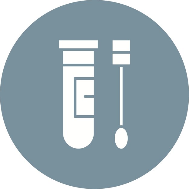 Estilo de ilustración del vector de prueba de swab