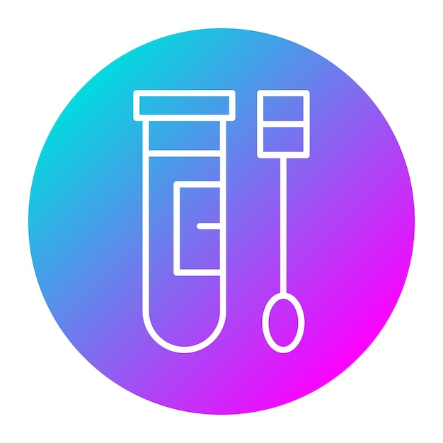 Estilo de ilustración del vector de prueba de swab