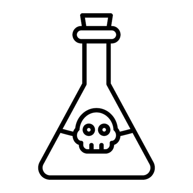 Estilo de ilustración del vector químico venenoso