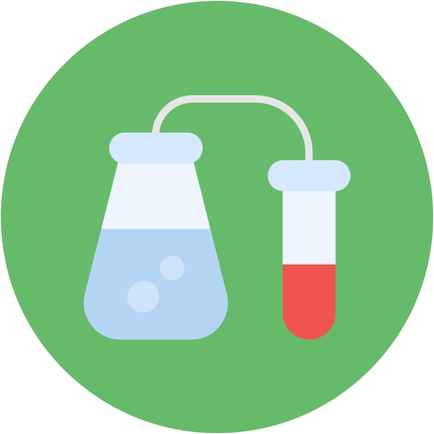 Estilo de ilustración del vector de la reacción química