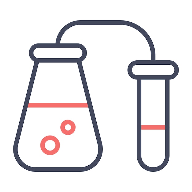 Estilo de ilustración del vector de la reacción química