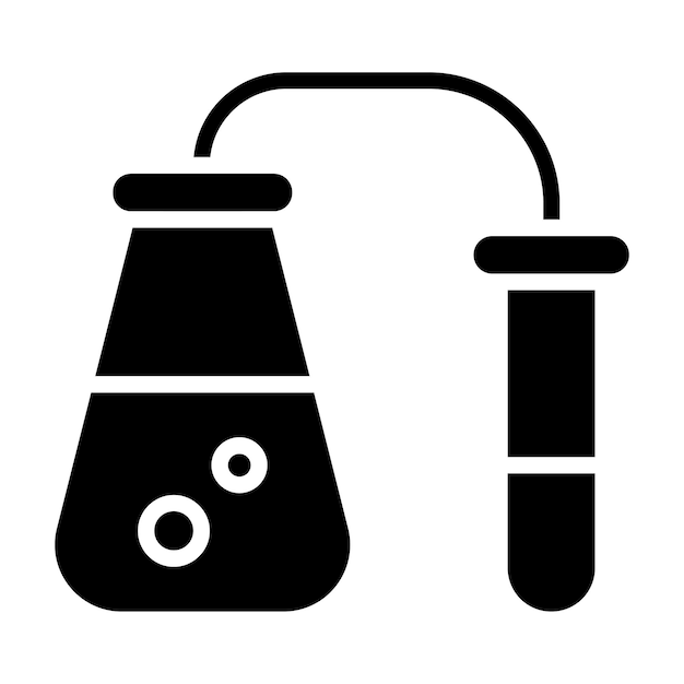 Estilo de ilustración del vector de la reacción química