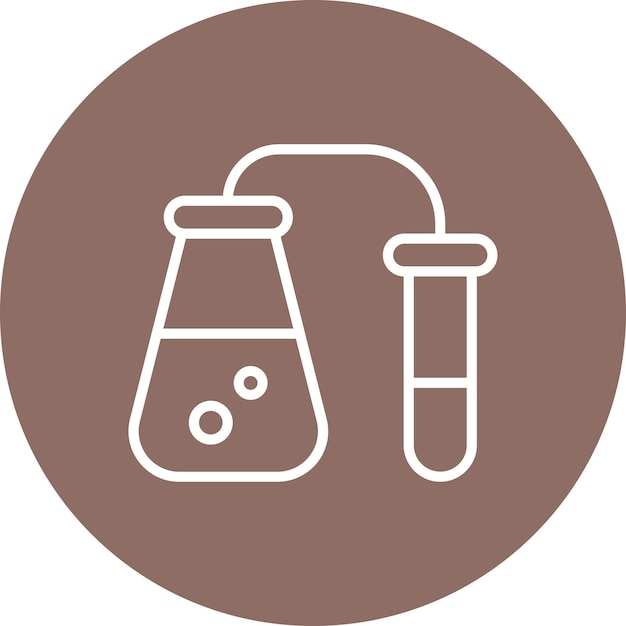 Estilo de ilustración del vector de la reacción química