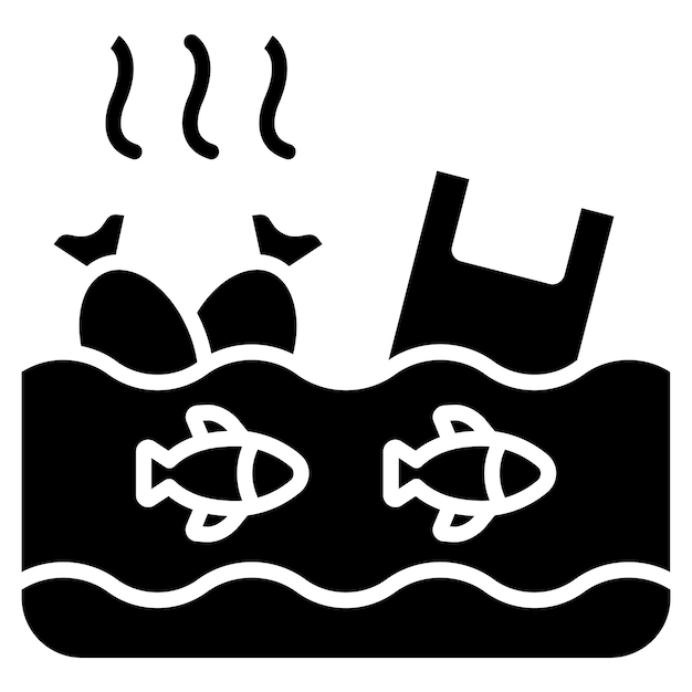 Estilo de ilustración del vector de residuos oceánicos