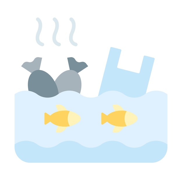 Estilo de ilustración del vector de residuos oceánicos