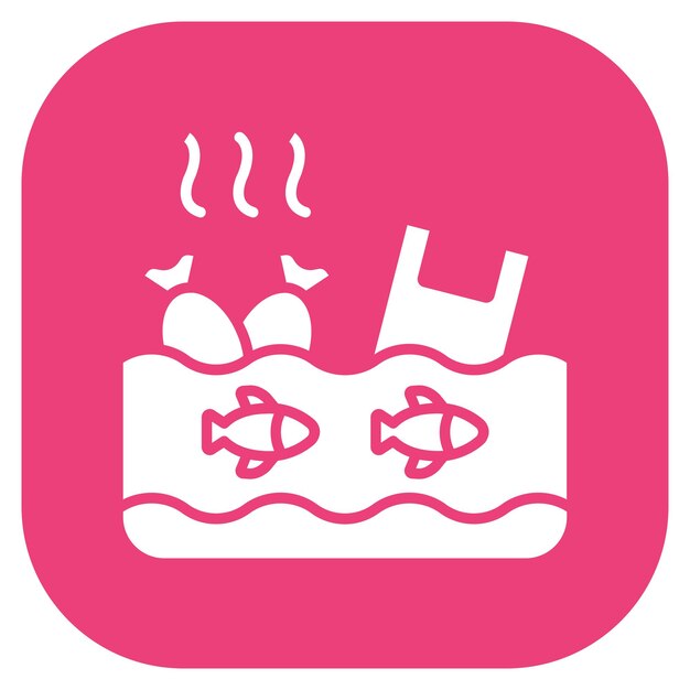 Estilo de ilustración del vector de residuos oceánicos