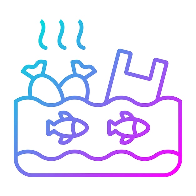 Estilo de ilustración del vector de residuos oceánicos