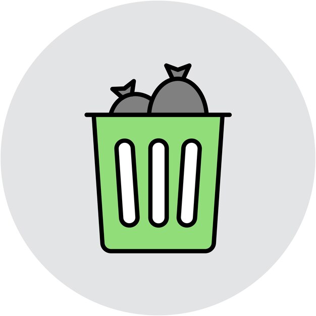 Estilo de ilustración del vector de residuos