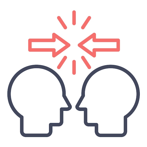 Estilo de ilustración del vector de resolución de conflictos