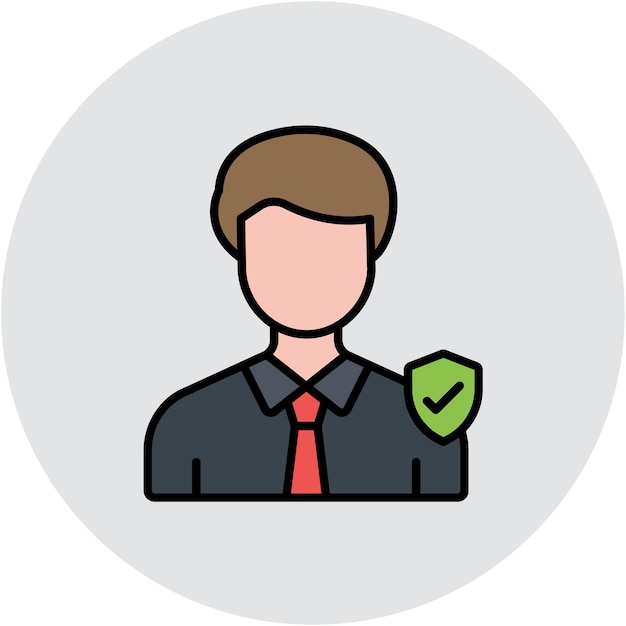Estilo de ilustración del vector de responsabilidad de la autoridad