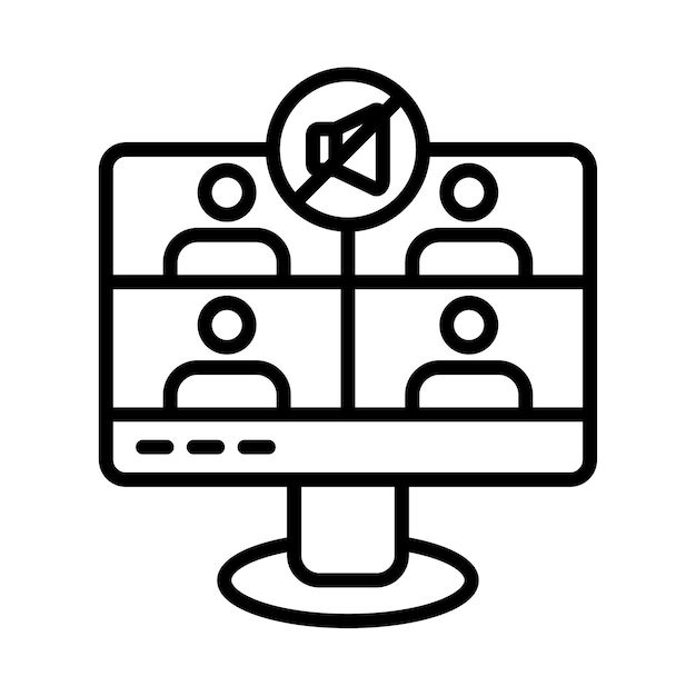 Estilo de ilustración del vector de reunión de silencio