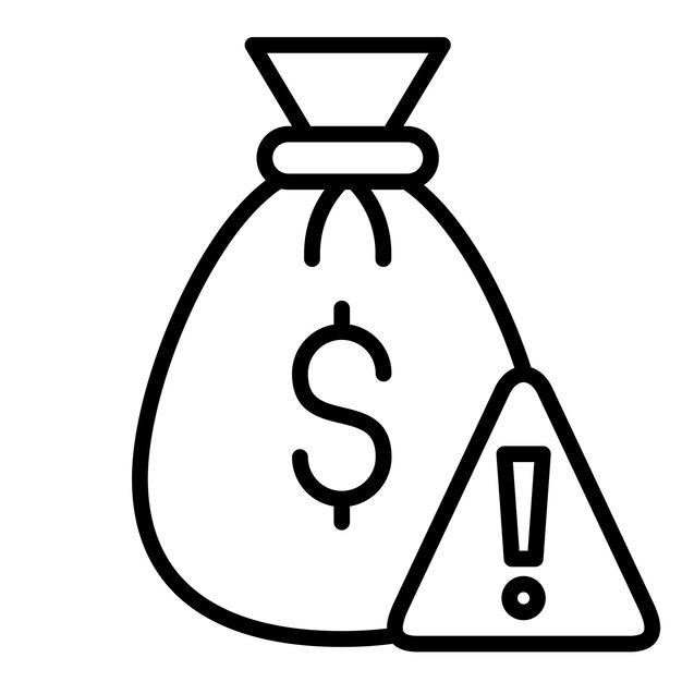 Estilo de ilustración del vector de riesgo financiero