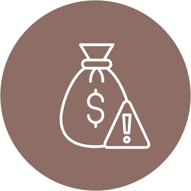 Estilo de ilustración del vector de riesgo financiero