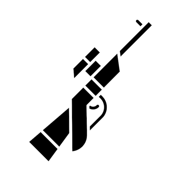 Estilo de ilustración del vector del rifle de francotirador