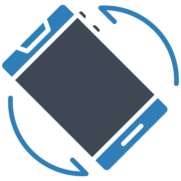 Estilo de ilustración del vector de rotación de la pantalla