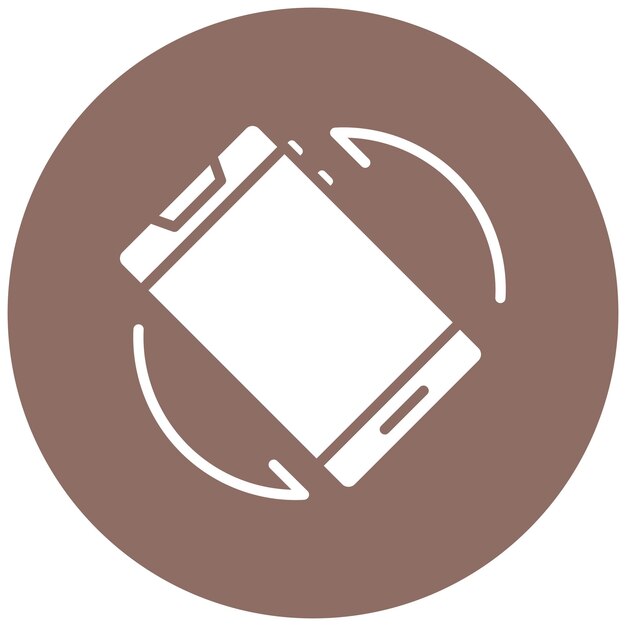 Estilo de ilustración del vector de rotación de la pantalla