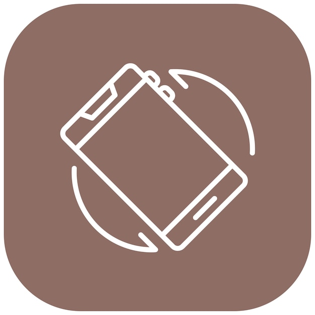 Estilo de ilustración del vector de rotación de la pantalla
