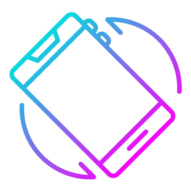 Estilo de ilustración del vector de rotación de la pantalla