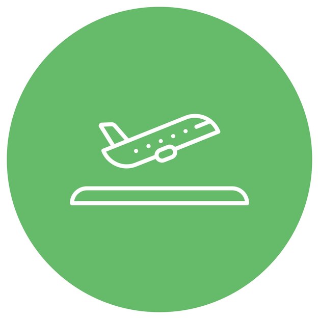 Estilo de ilustración del vector de salida del avión