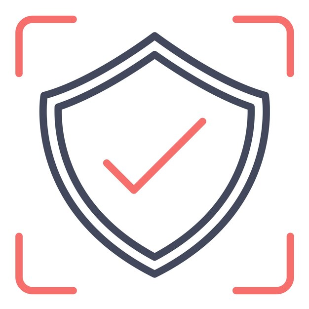 Estilo de ilustración del vector de seguridad del perímetro