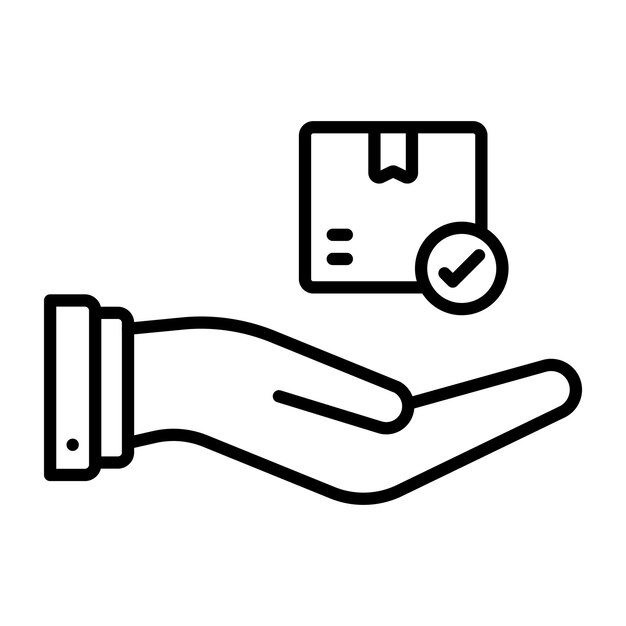 Estilo de ilustración del vector de servicio de entrega