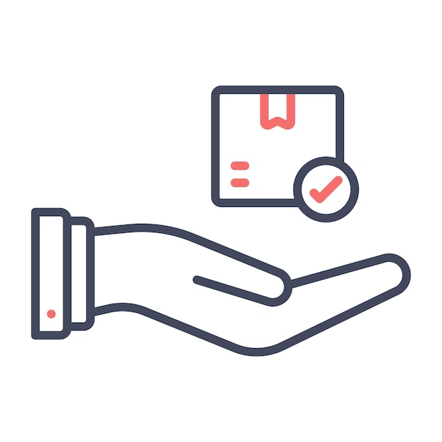 Estilo de ilustración del vector de servicio de entrega