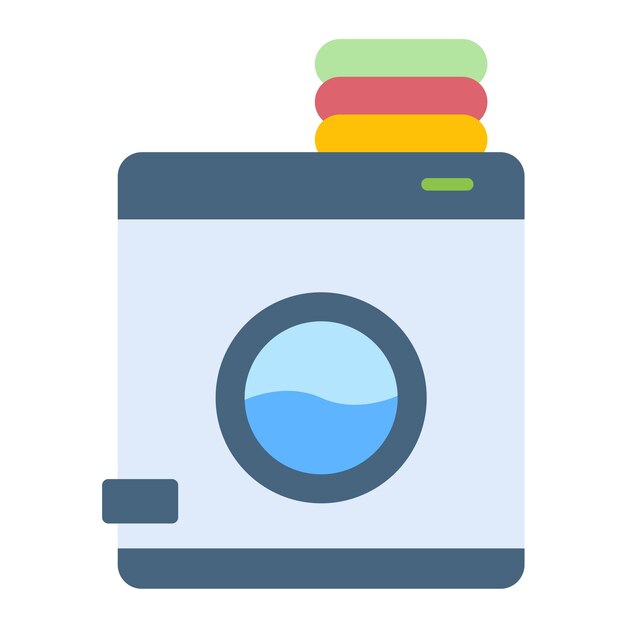 Estilo de ilustración del vector del servicio de lavandería