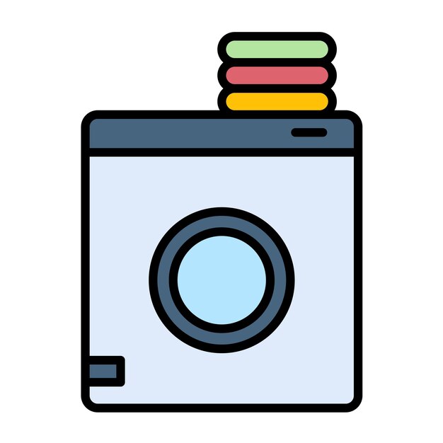 Estilo de ilustración del vector del servicio de lavandería
