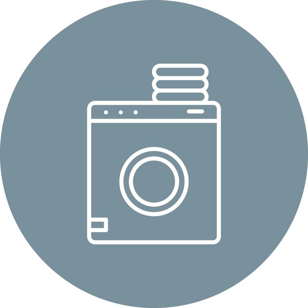 Estilo de ilustración del vector del servicio de lavandería