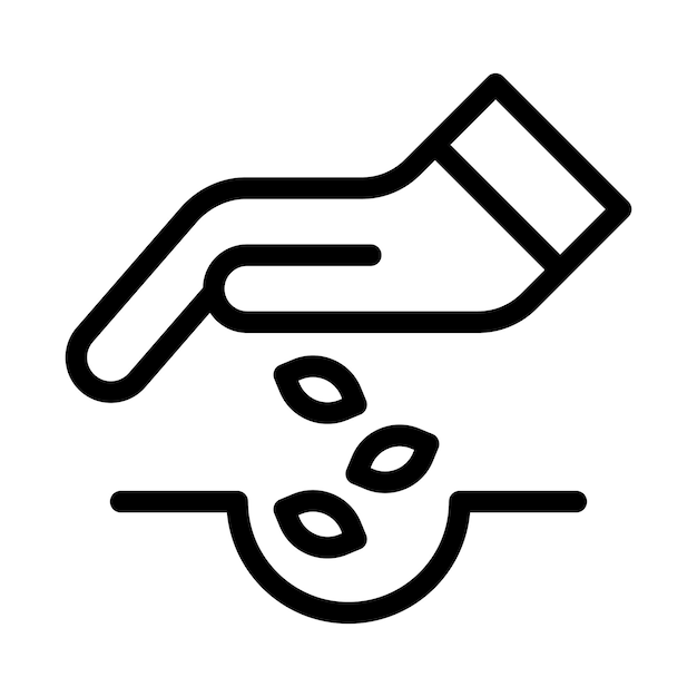 Estilo de la ilustración del vector de siembra