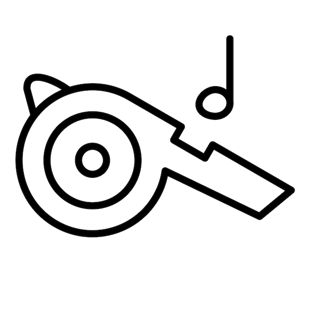 Estilo de ilustración del vector de silbido