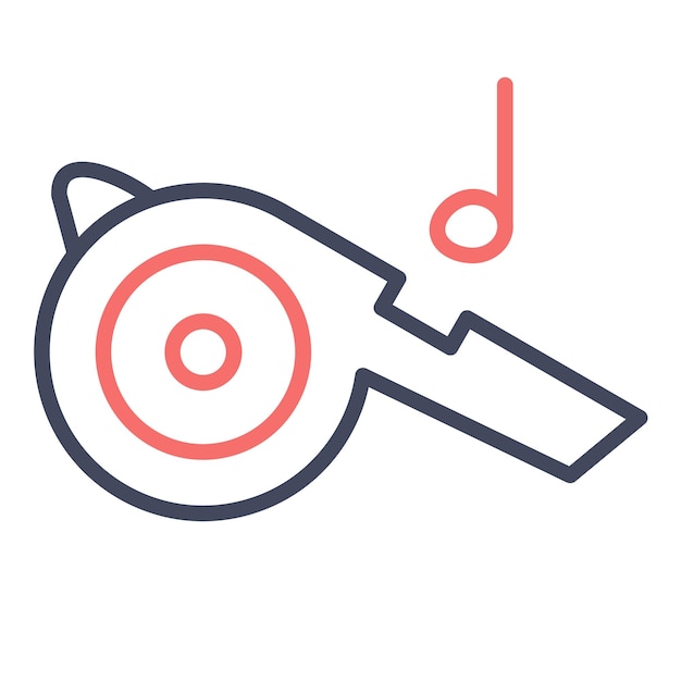 Estilo de ilustración del vector de silbido
