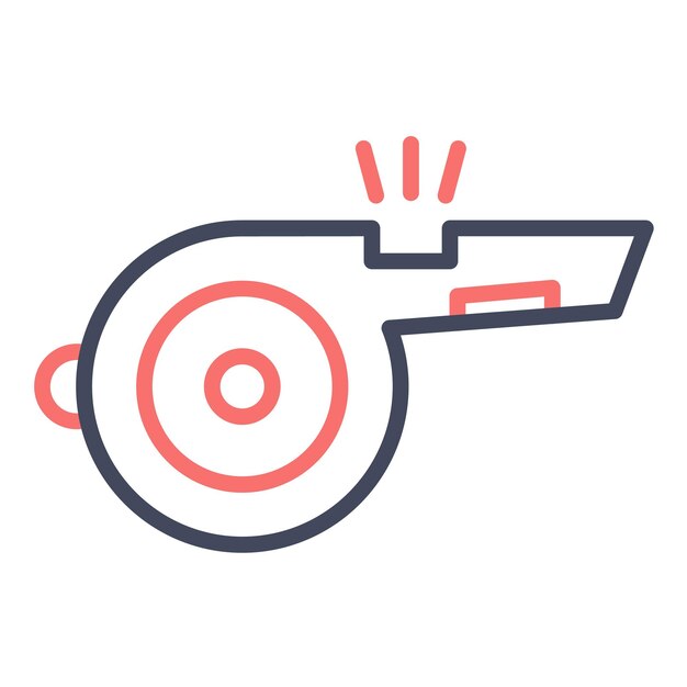Estilo de ilustración del vector de silbido