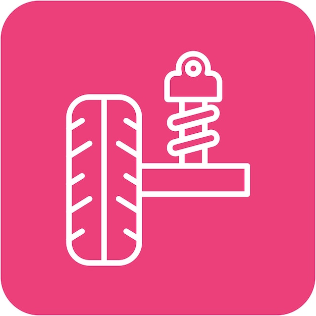 Estilo de la ilustración del vector de suspensión