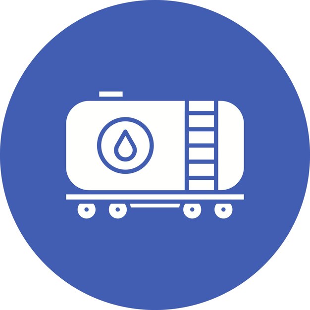 Estilo de ilustración del vector del tanque de aceite