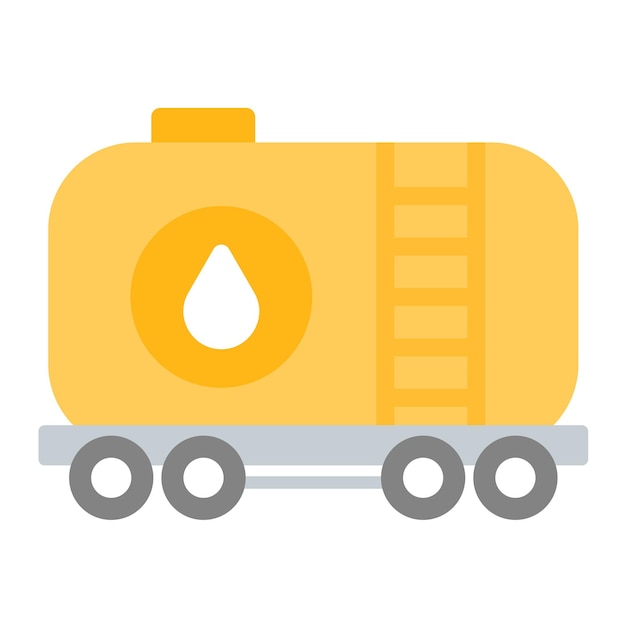 Estilo de ilustración del vector del tanque de aceite