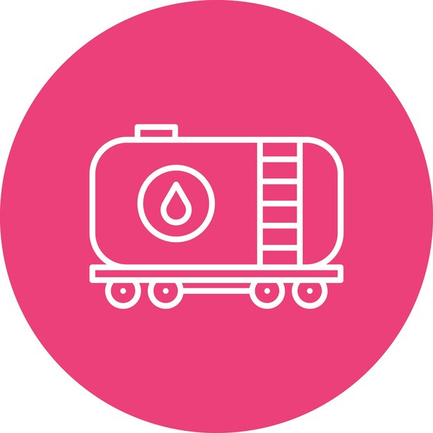 Estilo de ilustración del vector del tanque de aceite